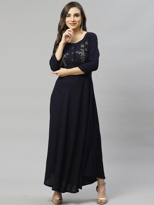 zardozi handwork a-line dress - 18253940 - Very Small Image - 1