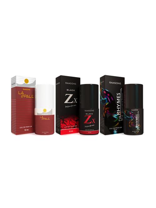 ramsons la opale, black zx & rhymes perfume (pack of 3) 40ml - 18254397 - Very Small Image - 1