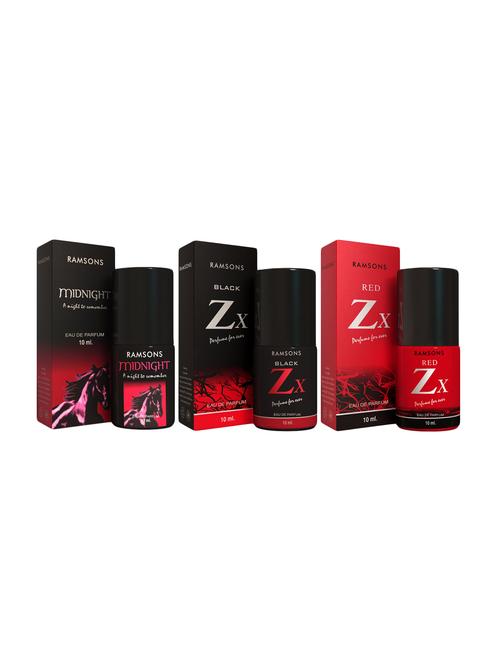 ramsons midnight, black zx & red zx perfume (pack of 3) 40ml - 18254403 - Very Small Image - 1