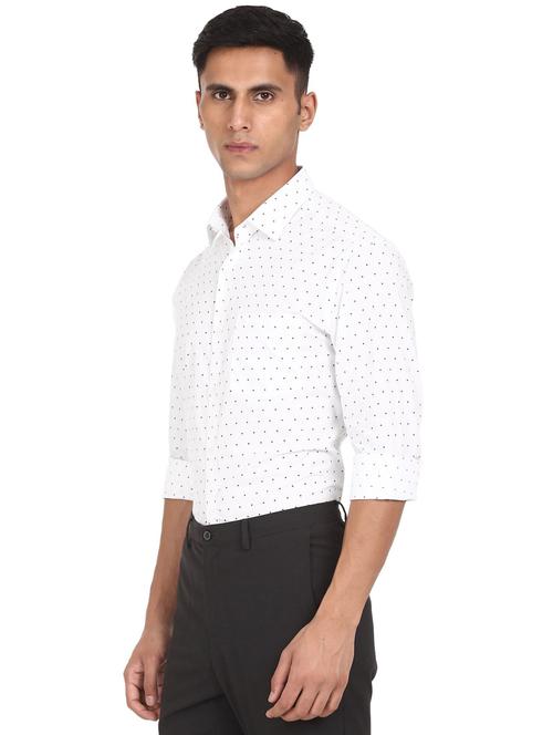 white printed casual shirt - 18254774 - Very Small Image - 1