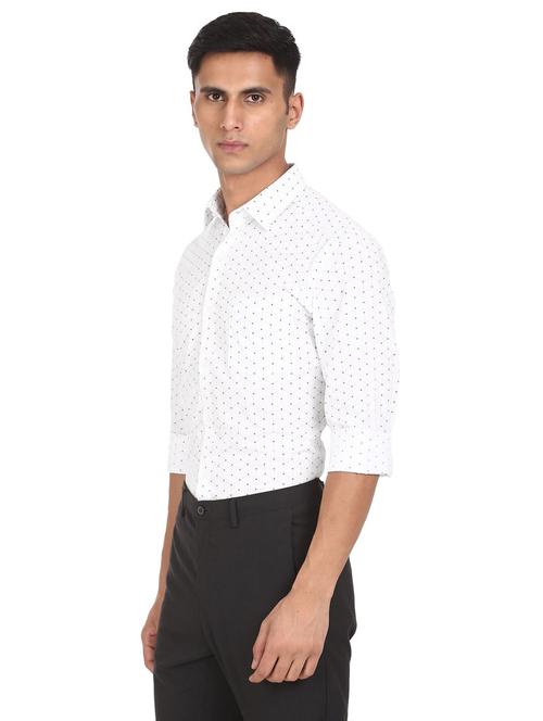 white printed casual shirt - 18254791 - Very Small Image - 1