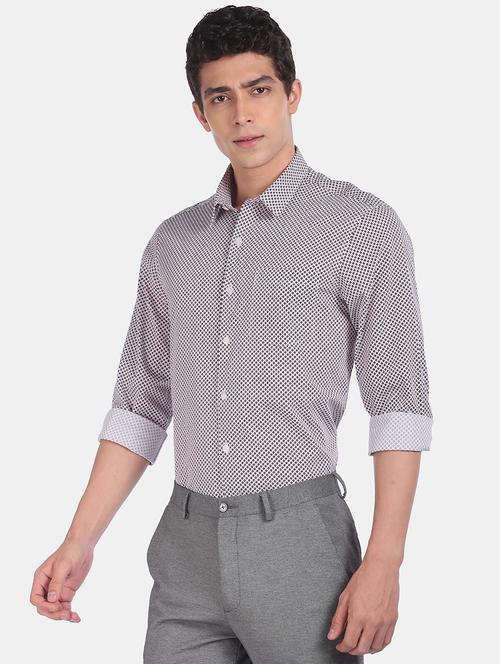 white printed casual shirt - 18255191 - Very Small Image - 1