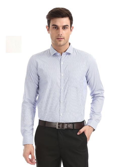 blue striped formal shirt - 18255851 - Very Small Image - 1