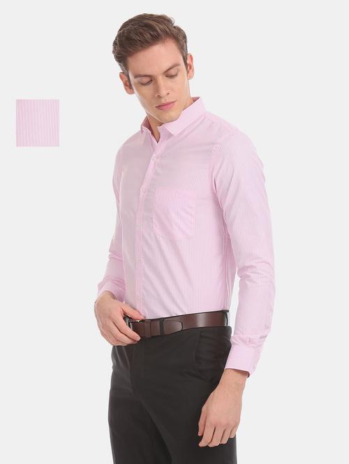 pink striped formal shirt - 18255855 - Very Small Image - 1