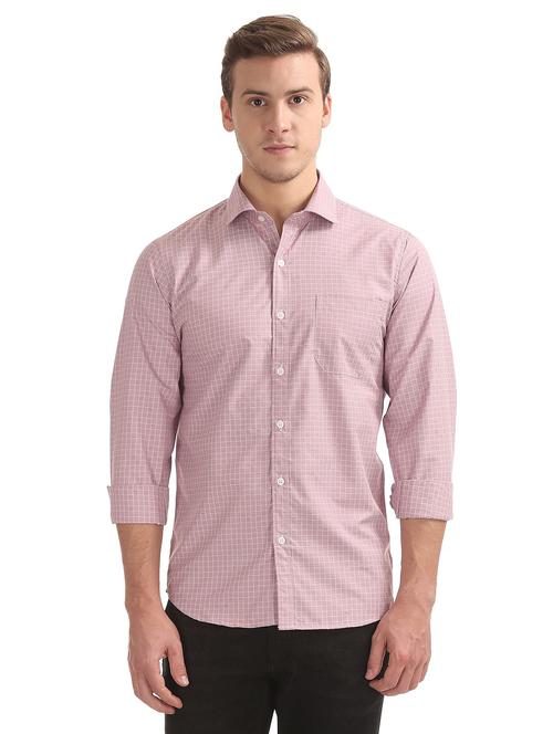 pink checkered formal shirt - 18255918 - Very Small Image - 1
