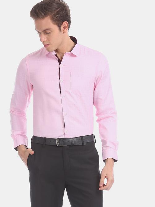 pink self-designed formal shirt - 18255940 - Very Small Image - 1