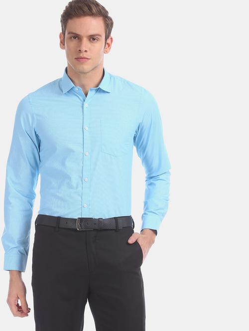 blue checkered formal shirt - 18256099 - Very Small Image - 1