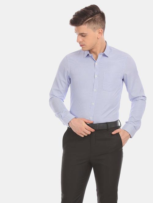blue checkered formal shirt - 18256130 - Very Small Image - 1