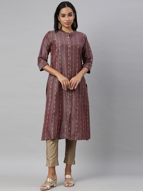 pink printed straight kurta - 18256209 - Very Small Image - 1