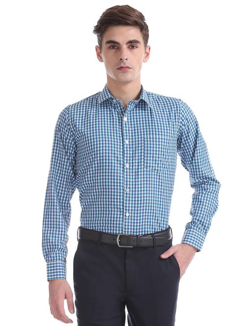 green checkered formal shirt - 18256440 - Very Small Image - 1