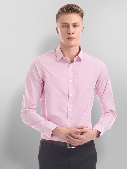 pink striped formal shirt - 18256600 - Very Small Image - 1