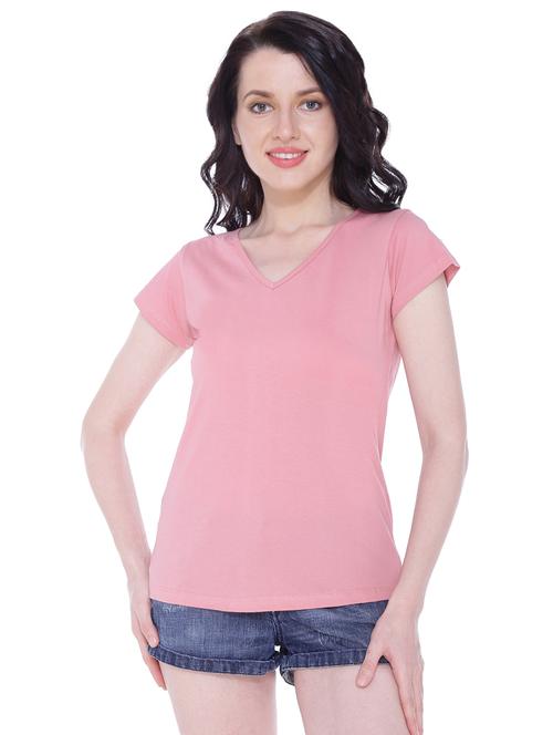 v-neck solid regular tee - 18257682 - Very Small Image - 1