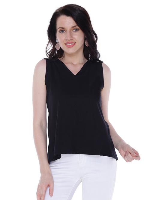 v-neck solid regular top - 18257758 - Very Small Image - 1