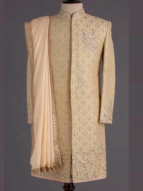 embroidered party wear sherwani - 18257920 - Very Small Image - 1