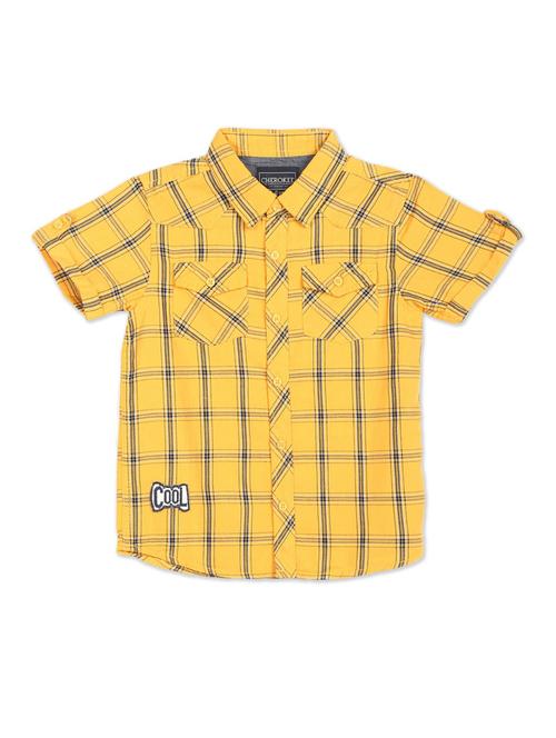 yellow checkered shirt - 18259214 - Very Small Image - 1