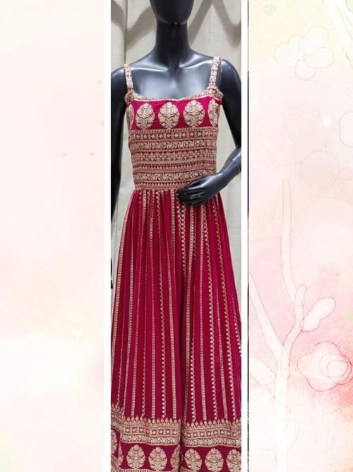 embroidered party wear gown - 18259554 - Very Small Image - 1