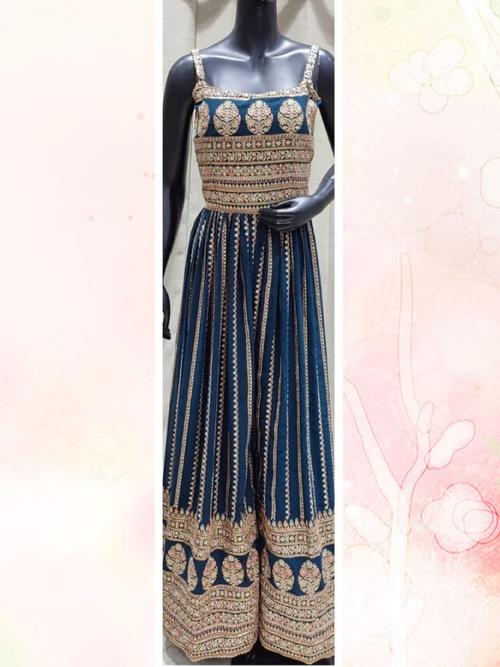 embroidered party wear gown - 18259557 - Very Small Image - 1