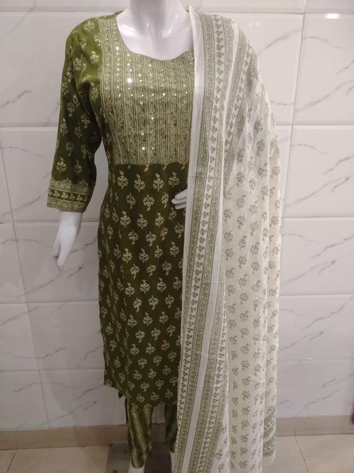 cotton kurta pant dupatta set - 18259685 - Very Small Image - 1