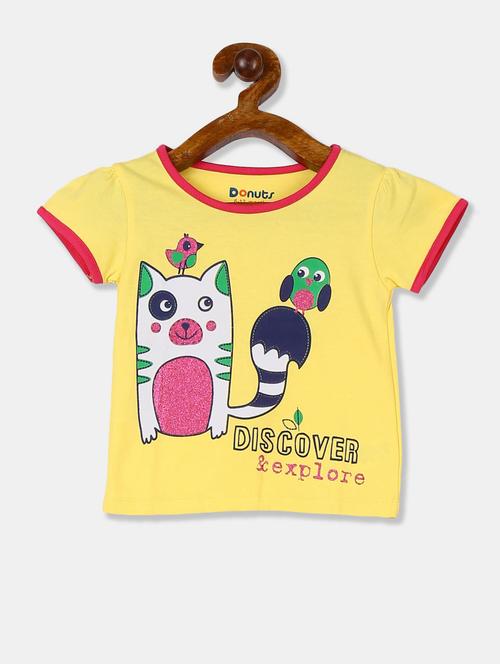 round neck printed tee - 18260274 - Very Small Image - 1