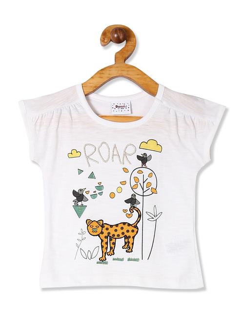 round neck printed tee - 18260422 - Very Small Image - 1
