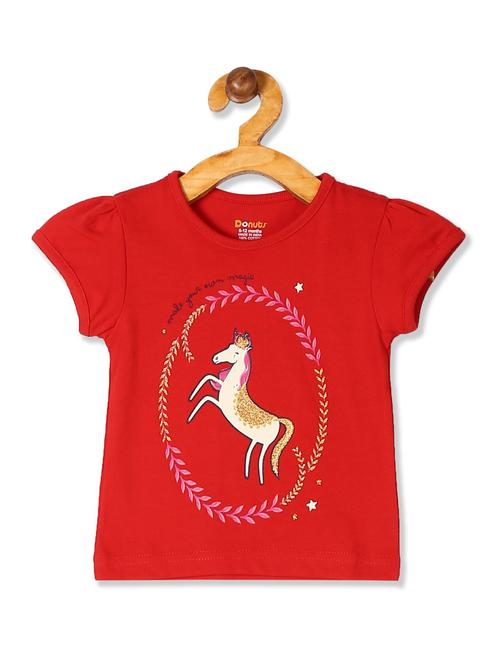 round neck printed tee - 18260438 - Very Small Image - 1