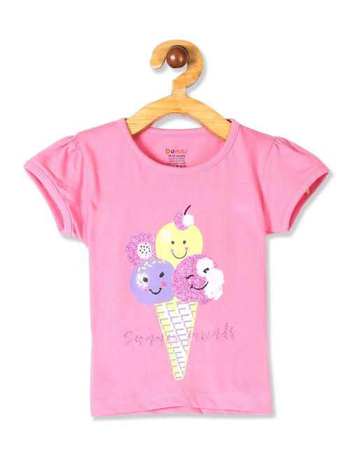 round neck printed tee - 18260514 - Very Small Image - 1