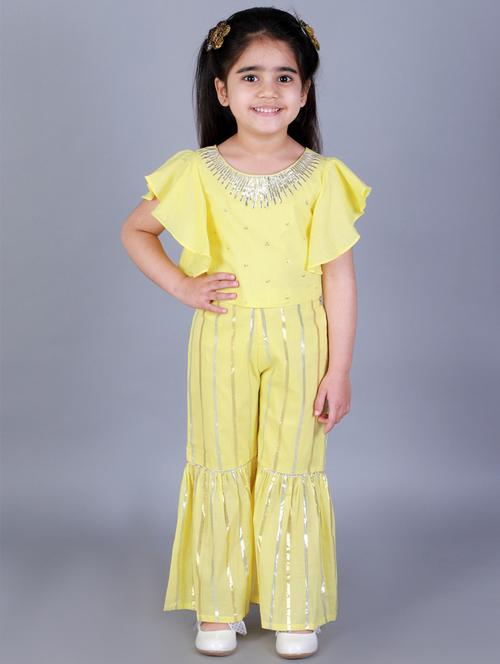yellow embellished suit set - 18260598 - Very Small Image - 1
