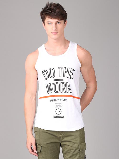 white chest-printed vest - 18260686 - Very Small Image - 1