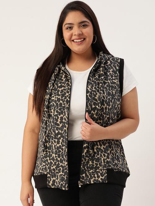 hooded animal print plus sweatshirt - 18260855 - Very Small Image - 1