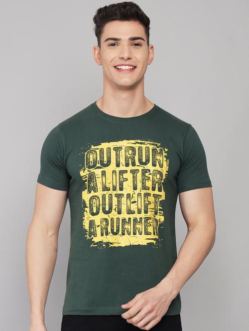 green front print t-shirt - 18261000 - Very Small Image - 1