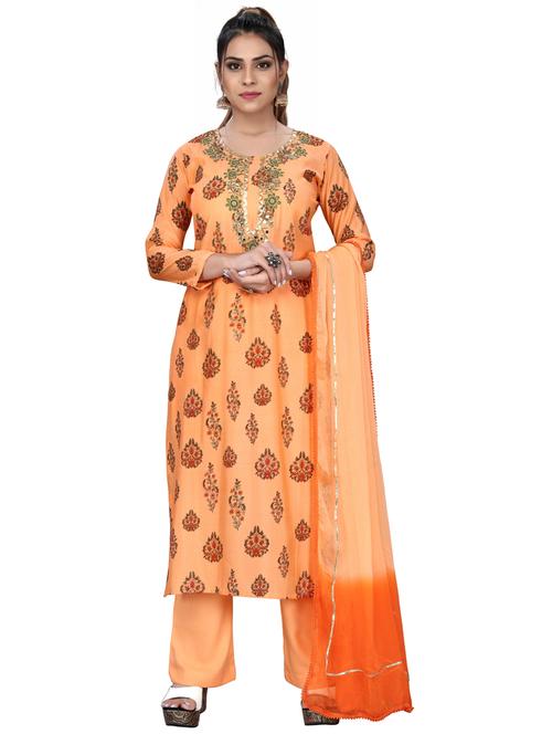 orange unstitched suit - 18261027 - Very Small Image - 1