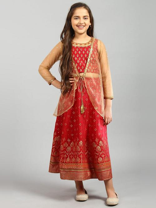 red printed suit set - 18261893 - Very Small Image - 1