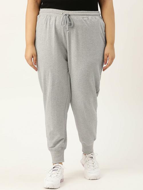 mid rise solid plus track pant - 18261942 - Very Small Image - 1