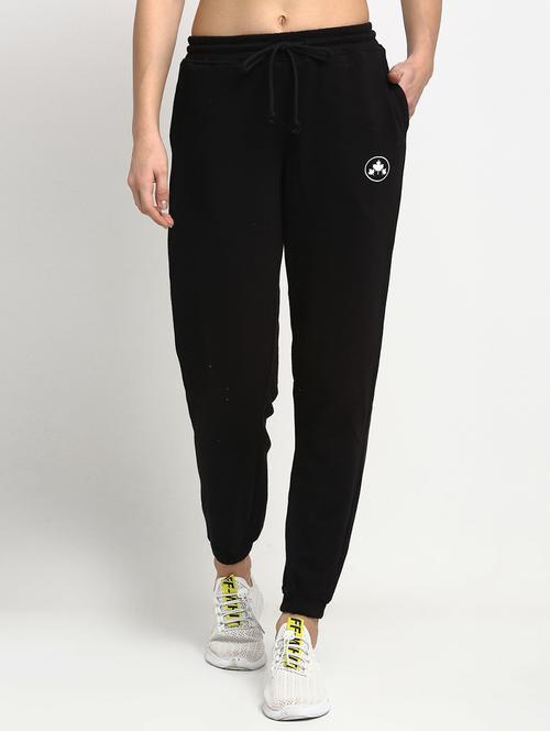 mid rise solid track pant - 18261959 - Very Small Image - 1