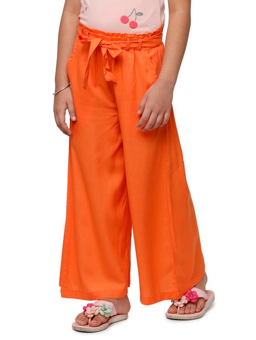 orange solid palazzo trouser - 18262933 - Very Small Image - 1
