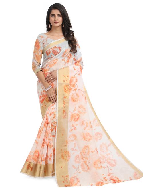 multi colored chanderi saree with blouse - 18263208 - Very Small Image - 1