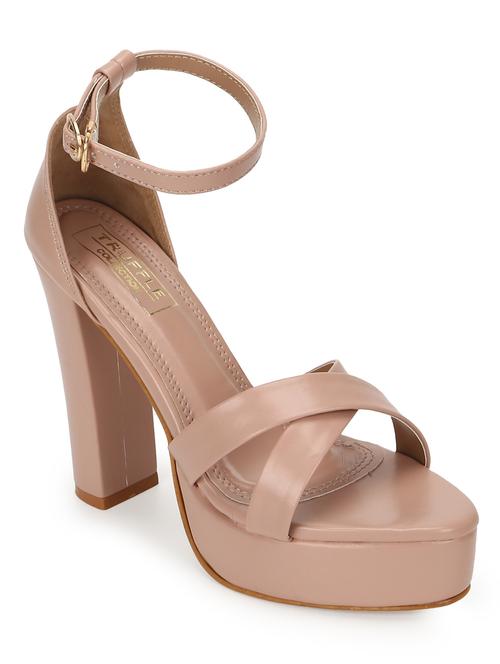 nude pu ankle strap sandals - 18263304 - Very Small Image - 1