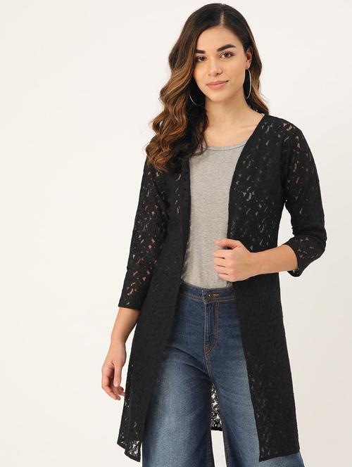 long sleeved solid long shrug - 18263413 - Very Small Image - 1