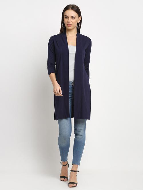 long sleeved solid long shrug - 18263442 - Very Small Image - 1