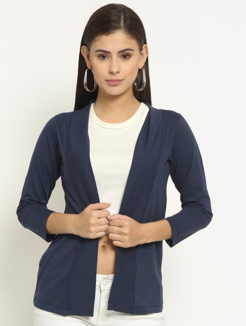 three querter sleeved solid shrug - 18263447 - Very Small Image - 1