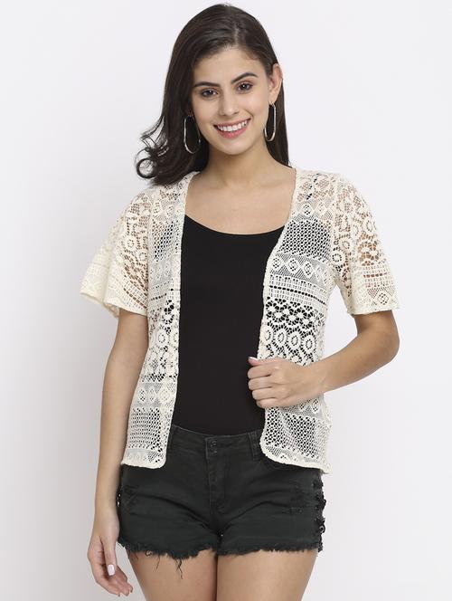 short sleeve solid shrug - 18263450 - Very Small Image - 1