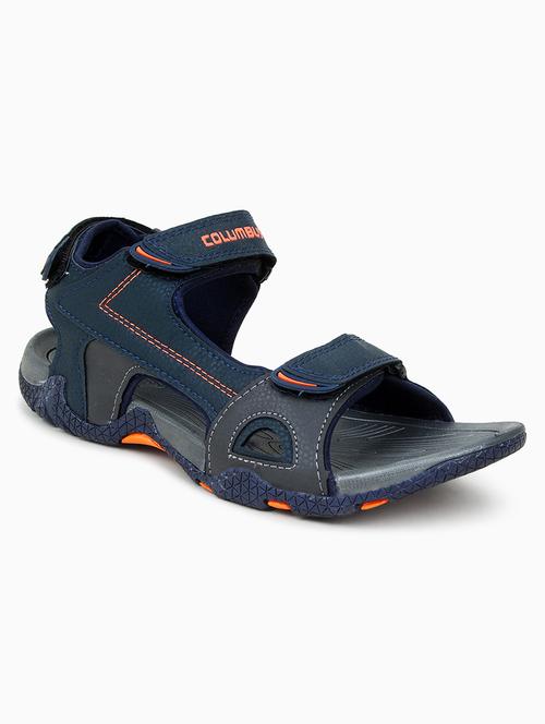 navy synthetic & mesh slip on floaters - 18264148 - Very Small Image - 1