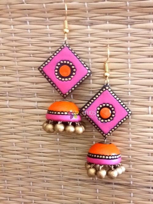 terracotta earrings - 18264267 - Very Small Image - 1