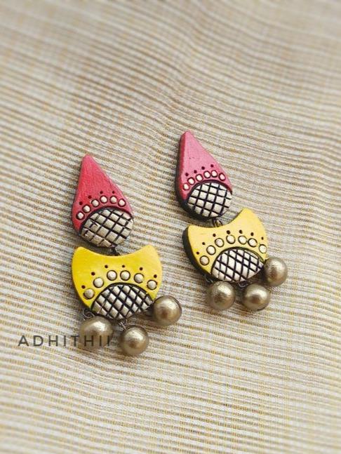 terracotta earrings - 18264279 - Very Small Image - 1