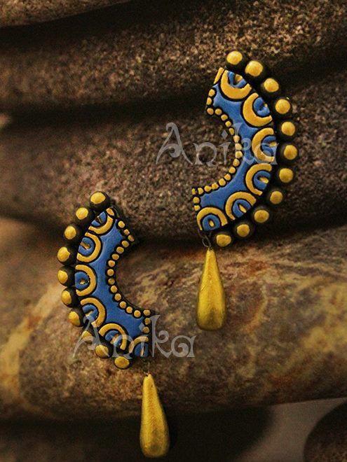 terracotta earrings - 18264360 - Very Small Image - 1