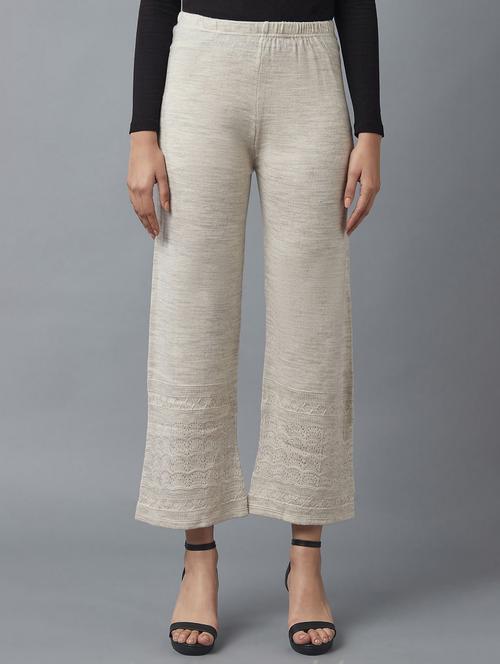 mid rise solid wide leg trouser - 18264855 - Very Small Image - 1