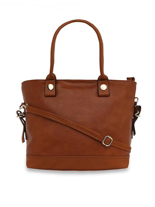 tan leatherette (pu) handbag - 18265766 - Very Small Image - 1