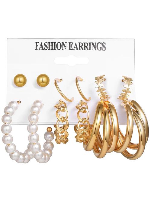 gold plated hoop earring - 18266643 - Very Small Image - 1