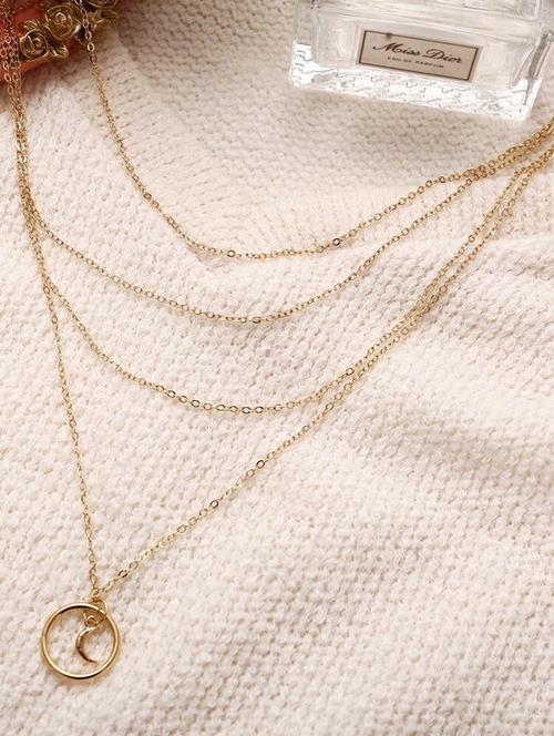 gold plated long necklace - 18266948 - Very Small Image - 1