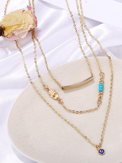gold plated long necklace - 18267031 - Very Small Image - 1